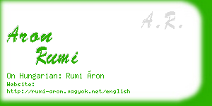 aron rumi business card